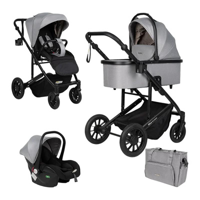 Коляска 3 в 1 Farfello Sola Trio Comfort SOLA-8 Silver grey 01